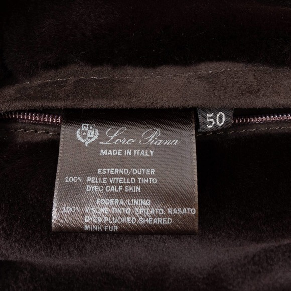 Rare Handmade Loro Piana Calfskin Mink Fur Jacket Men's 50 (Medium) - Picture 12 of 16